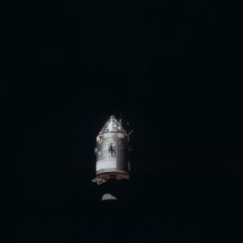 Launching to Home. The Astronauts join back on the lunar orbiter to start their journey back to earth.
Source: https://www.history.nasa.gov/alsj/a14/images14.html#9234